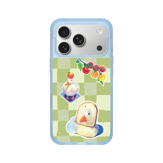 Little Ducks toast in Matcha Background