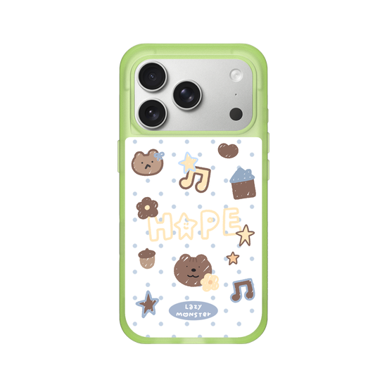 Lazy Monster Dot Sticker Phone Case 04.