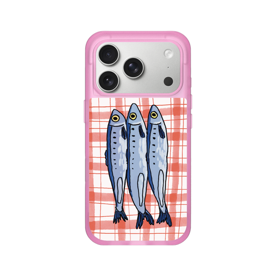 Sardines on Gingham Tablecloth