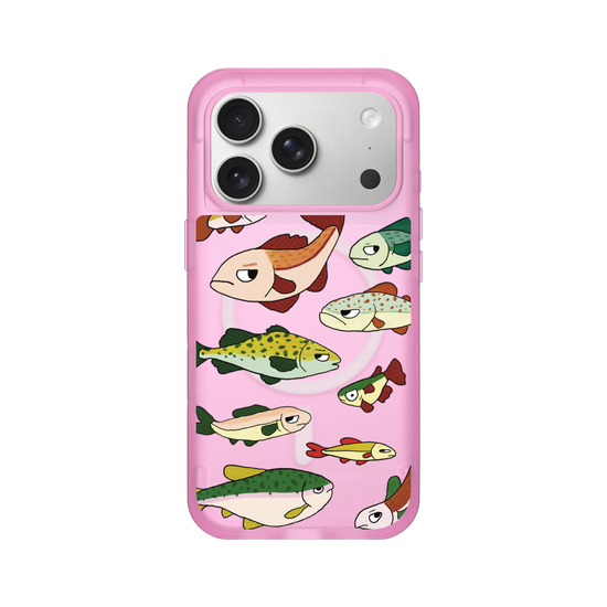 Grumpy, Cute, Quirky Fish - Clear Case