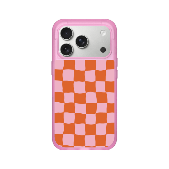Sunset Sherbet Wonky Checkered Design