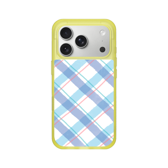 checkers & lines - blue
