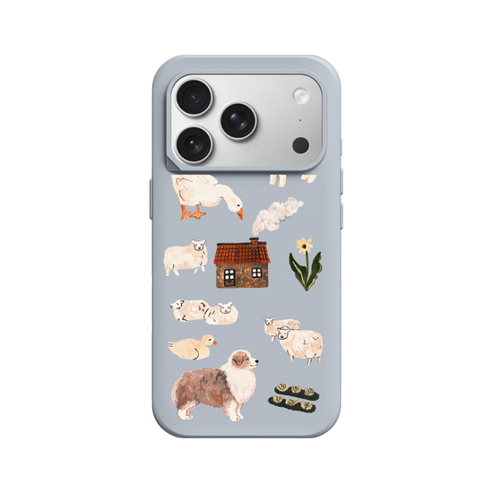 A farm with sheep