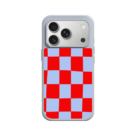 Blue and red check