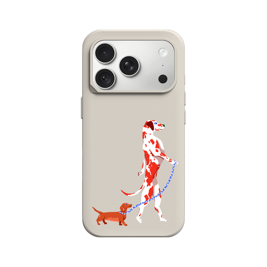 dog walking a dog