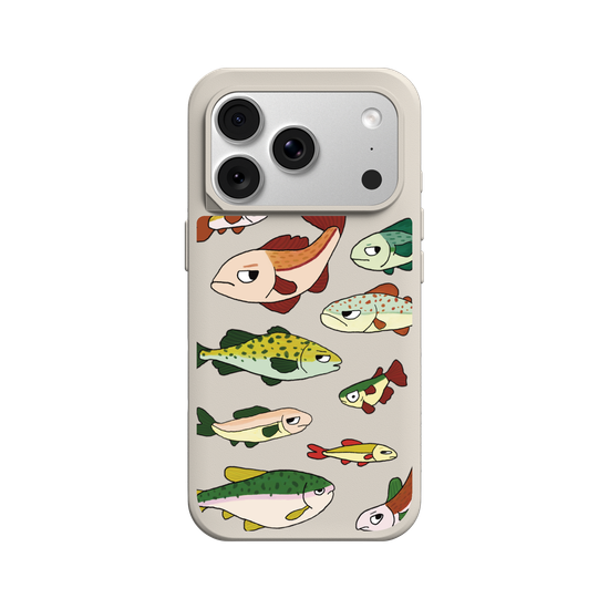 Grumpy, Cute, Quirky Fish - Clear Case