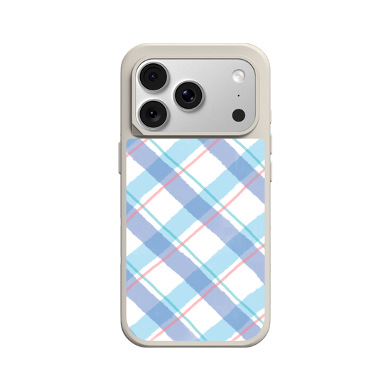 checkers & lines - blue