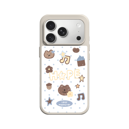 Lazy Monster Dot Sticker Phone Case 04.