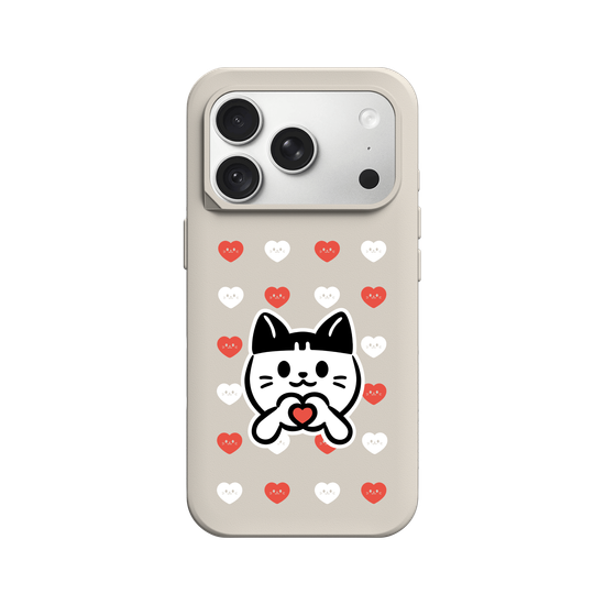 meow meow loves - red heart