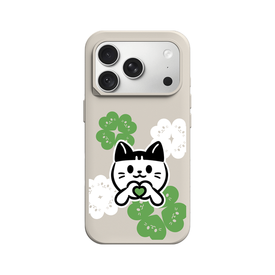 meow meow loves - green heart
