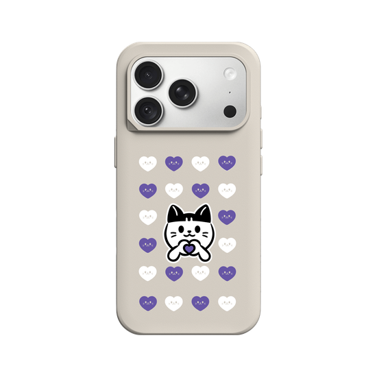 meow meow loves - purple heart