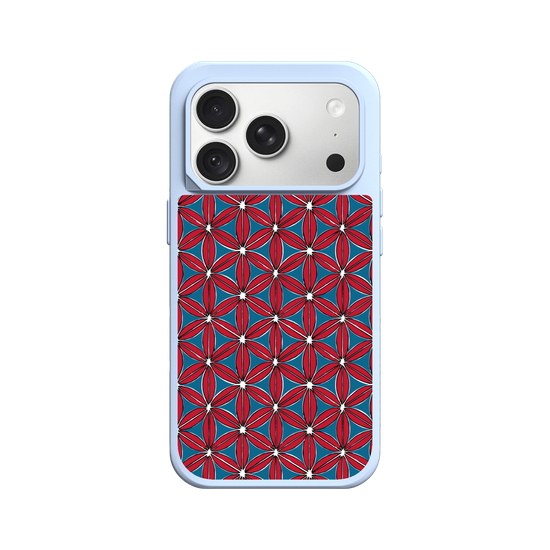 Fleur de vie - Rouge, bleu et vert