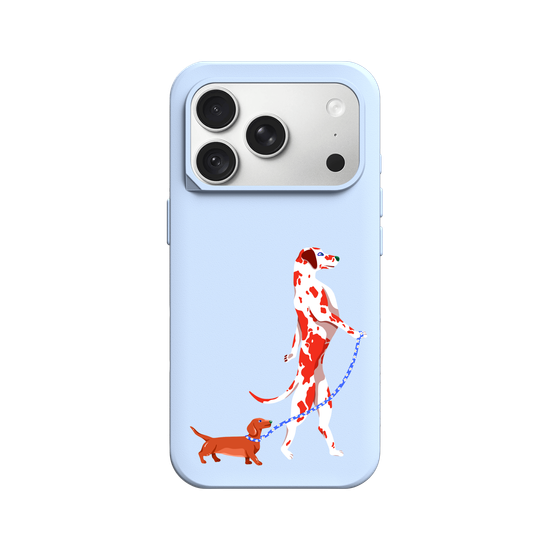 dog walking a dog