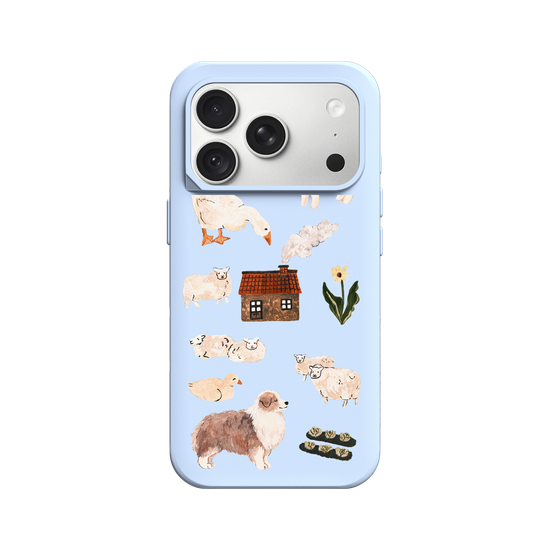 A farm with sheep