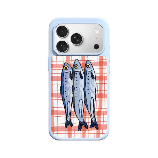 Sardines on Gingham Tablecloth