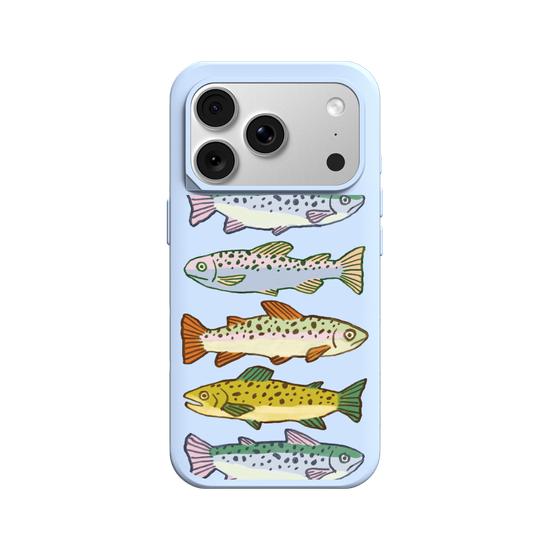 Funda de teléfono juguetona con peces lindos para amantes de los peces