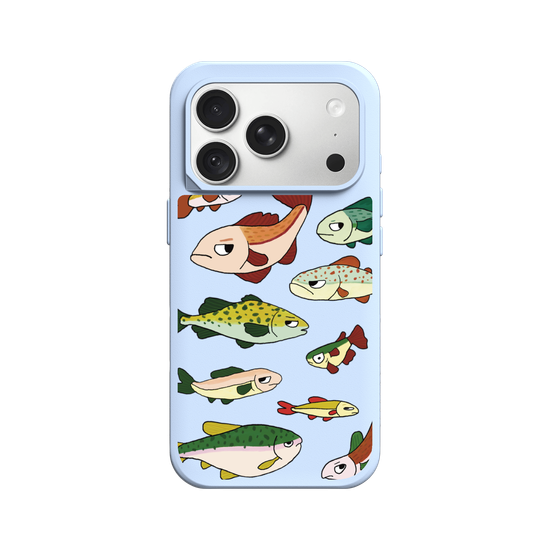 Grumpy, Cute, Quirky Fish - Clear Case