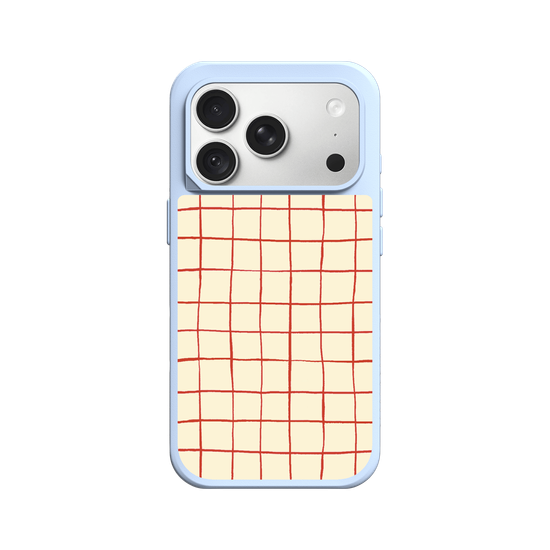 Minimalist Red Wonky Grid