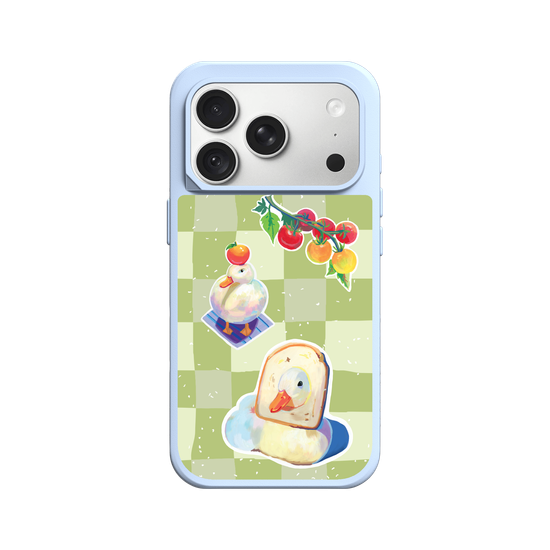 Little Ducks toast in Matcha Background