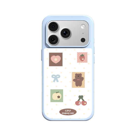 Lazy Monster Dot Sticker Phone Case 01.