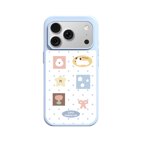 Lazy Monster Dot Sticker Phone Case 02.
