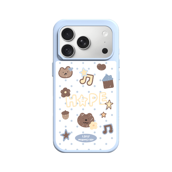 Lazy Monster Dot Sticker Phone Case 04.