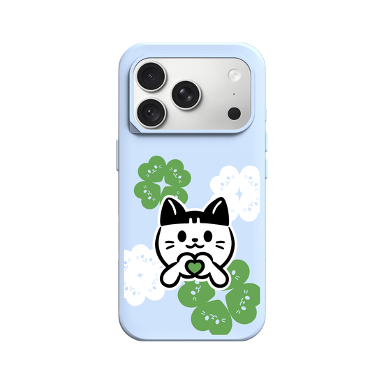 meow meow loves - green heart