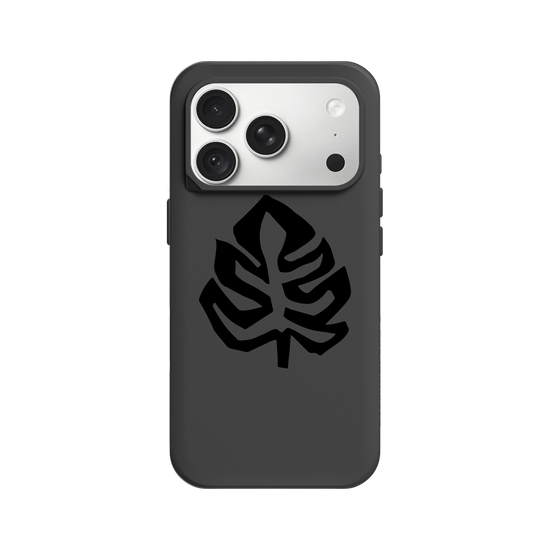 Monstera jungle leaf black