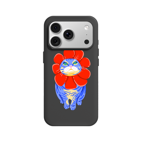 flower cat red and blue