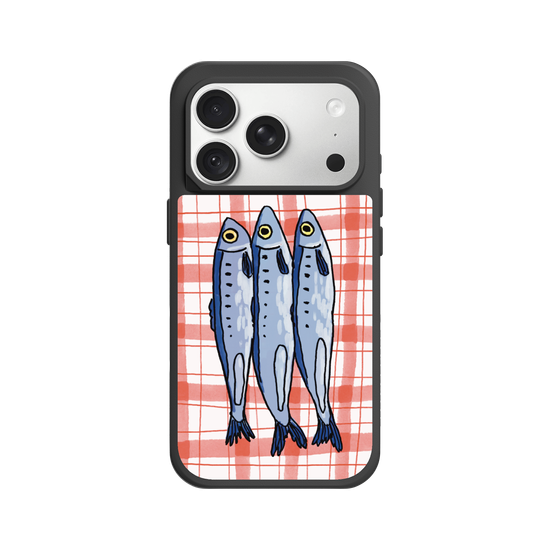 Sardines on Gingham Tablecloth