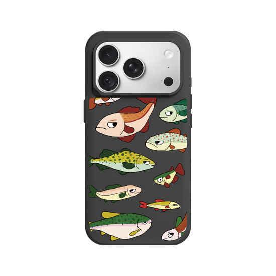 Grumpy, Cute, Quirky Fish - Clear Case