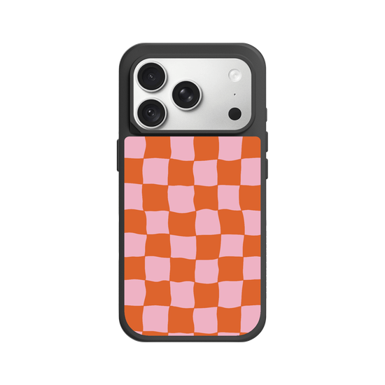 Sunset Sherbet Wonky Checkered Design