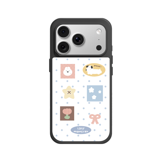 Lazy Monster Dot Sticker Phone Case 02.
