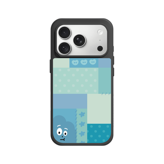 patchwork of little blue monster