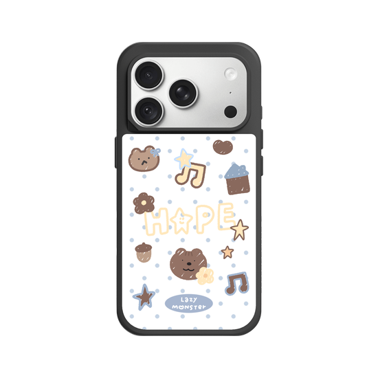 Lazy Monster Dot Sticker Phone Case 04.
