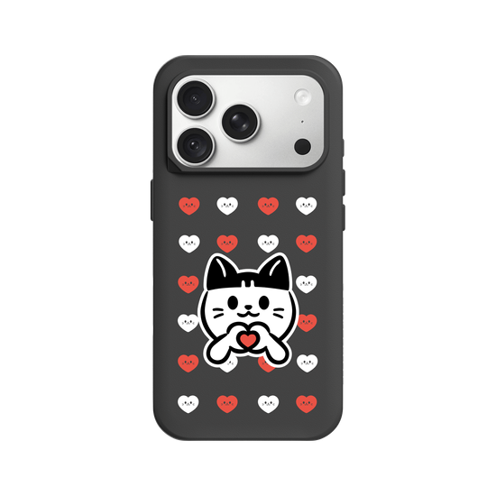meow meow loves - red heart