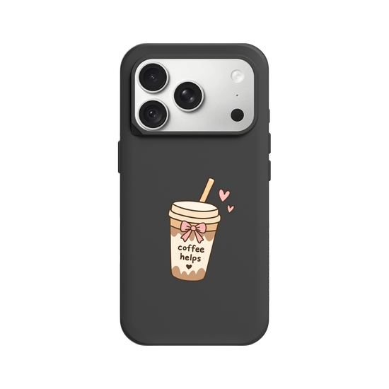 Cute Coffee Cup Sticker – Coffee Helps Kawaii Aesthetic