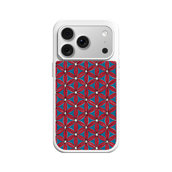 Fleur de vie - Rouge, bleu et vert