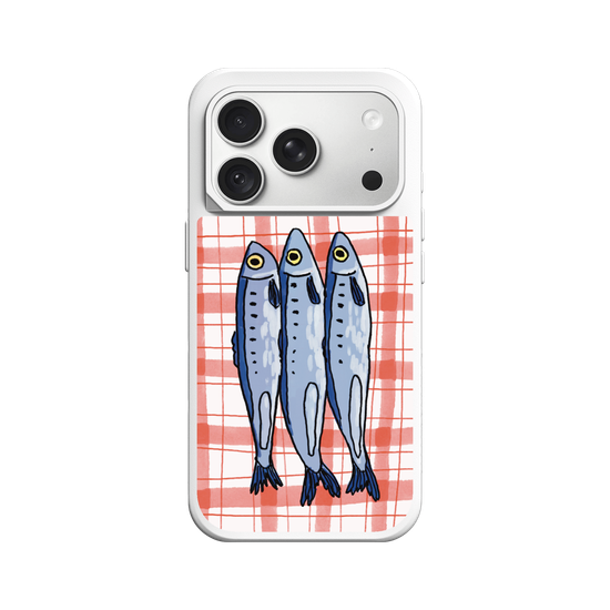 Sardinas sobre mantel de cuadros vichy