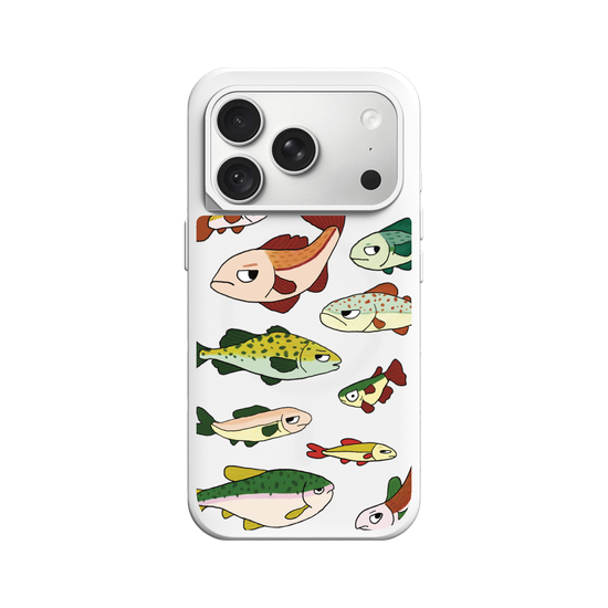 Grumpy, Cute, Quirky Fish - Clear Case