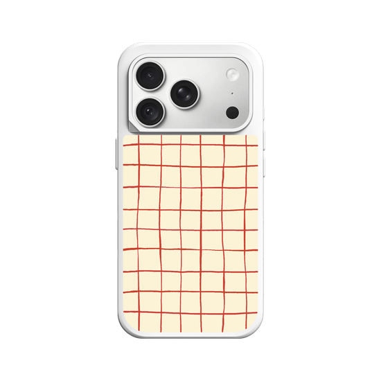Minimalist Red Wonky Grid