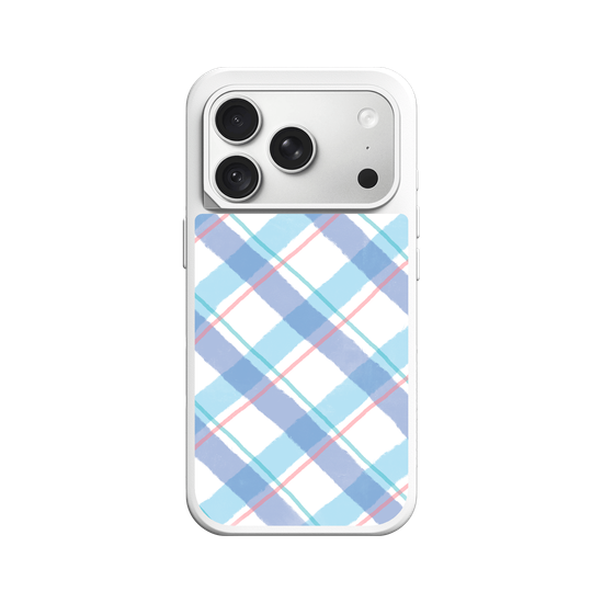 checkers & lines - blue