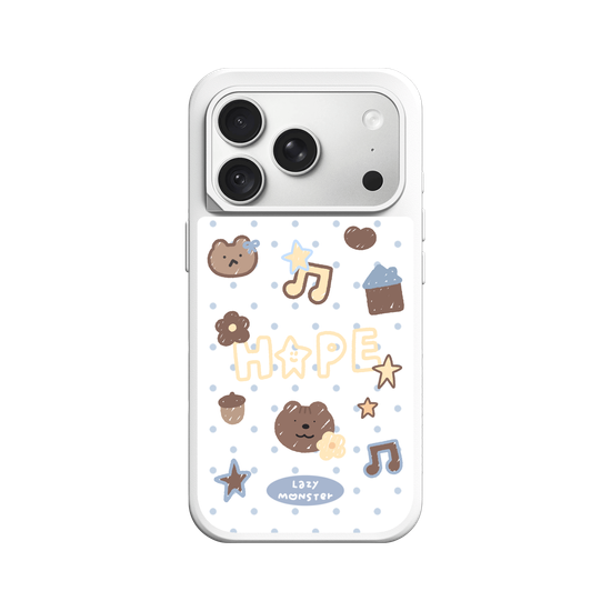 Lazy Monster Dot Sticker Phone Case 04.