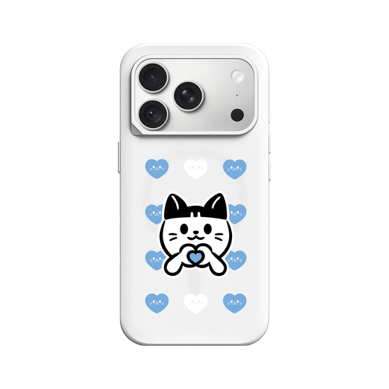 meow meow loves - blue heart