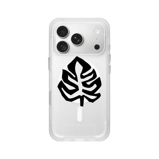 Monstera jungle leaf black