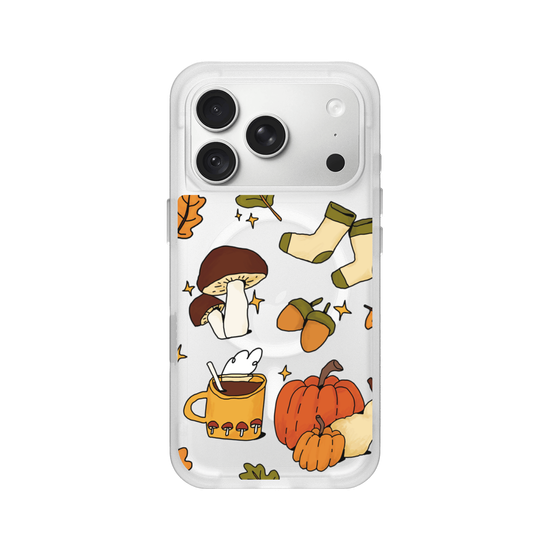 Cute, Cozy, Clear Autumn Aesthetic on a Clear Background