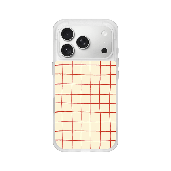 Minimalist Red Wonky Grid