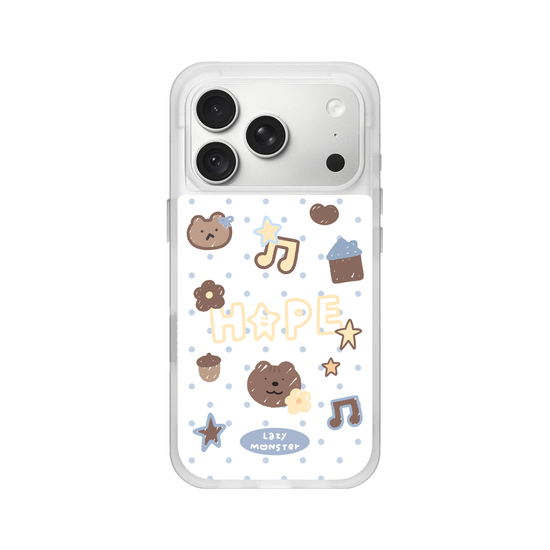 Lazy Monster Dot Sticker Phone Case 04.