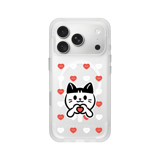 meow meow loves - red heart