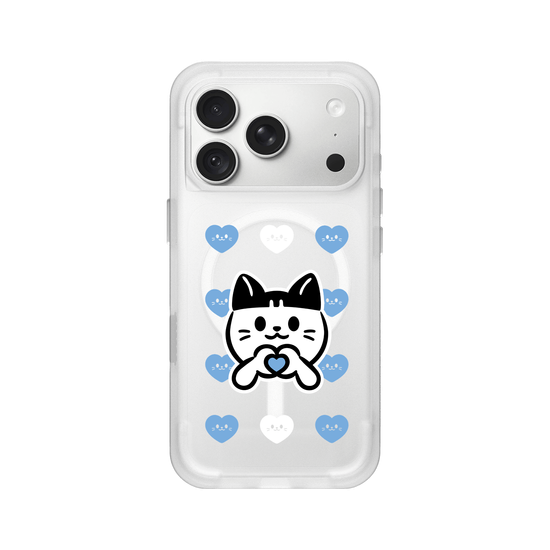 meow meow loves - blue heart
